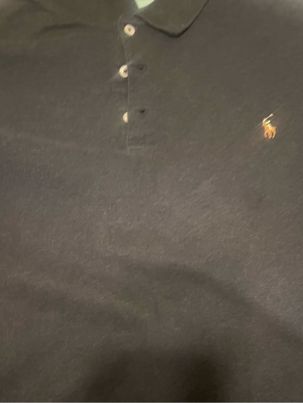 Ralph Lauren Charcoal Gray Polo-Small Spot On Front.